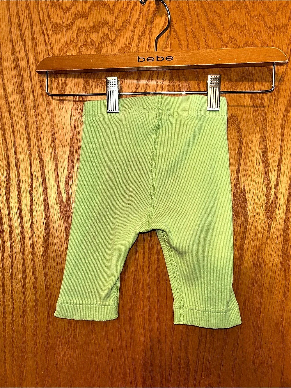 Hanna Andersson Ribbed Leggings Green Baby 80 Sz 18-24 mos